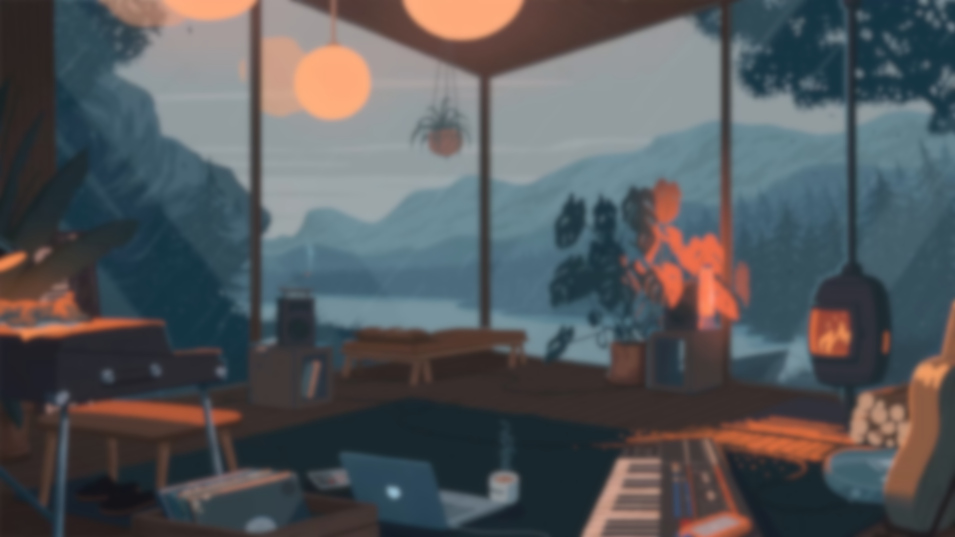 wallpaper 1. Cozy cafe with large window
